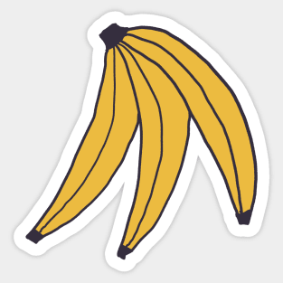 Cute Banana Doodle Pattern Sticker